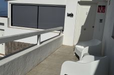 Terrace with pool, sea and mountain views