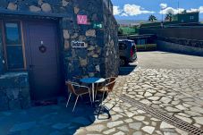 Entrance door to the accommodation near the mountain without terrace